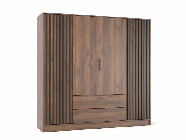 NELLY 4D Riidekapp (nut/black lamella)