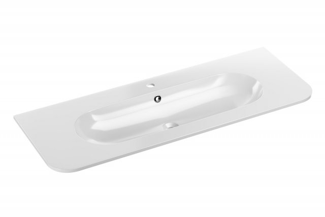 Ovalia Pure white gloss um 120-46 Sink 120cm