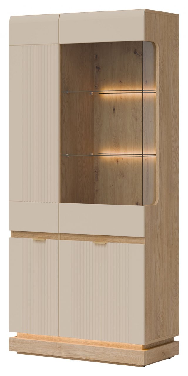 MILTON-ML 06 Vitrine,Cremona torro oak/cashmere matt