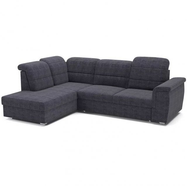 Bergamo L Corner sofa (Dark grey fabric Viton 203)
