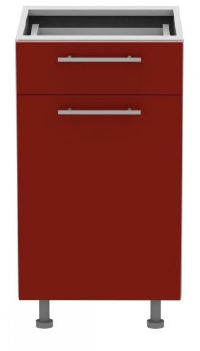 Standard D1D1S45 L/P 45 cm Akrila glancēts Grīdas skapītis
