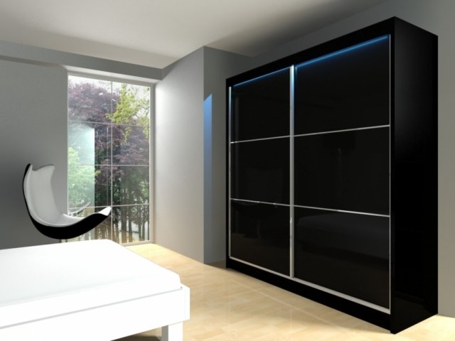 Max- Viviana 200 Black Wardrobe