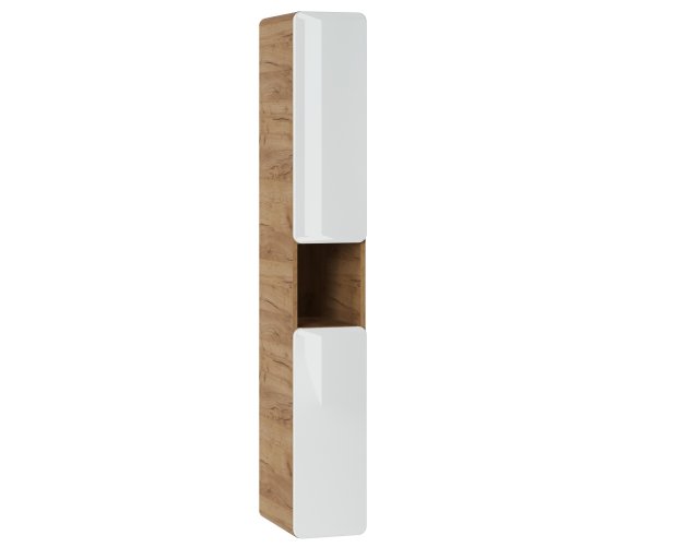 Abura White/Oak Craft 805 Kõrge vannitoakapp 2D 25CM