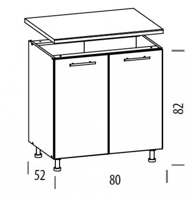 TIFANY T22/D80 Напольный шкаф