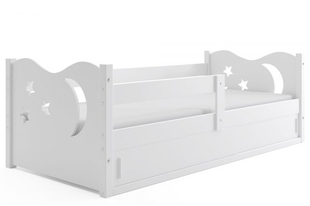 Kinderbett 160x80 cm mit Matratze und Schublade,Weiß