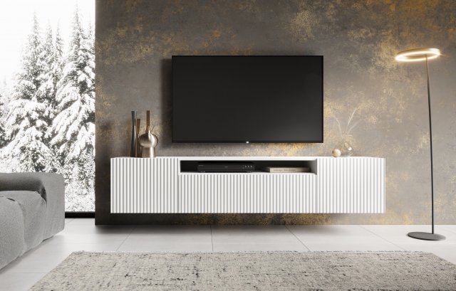 NOE B RTV 200 cm TV seinakapp,Valge matt