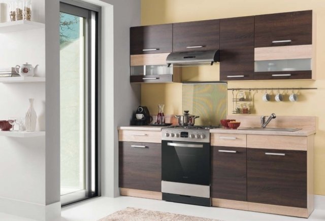 Modena TAFLA 220 cm Kухня Риека тёмный/Риека светлый