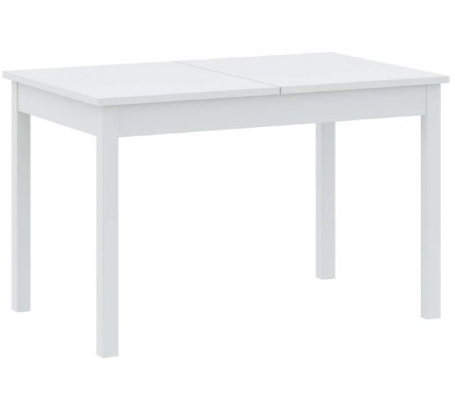 INTER W120-160/H77/D80 cm Esstisch ausziehbar,Weiß