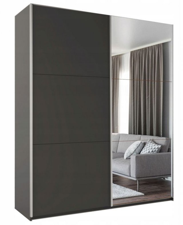 Rodos 225 Sliding door wardrobe (graphite)