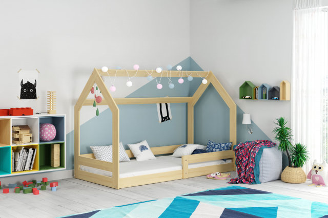 House- 1 Bed with mattress 160x80 pine