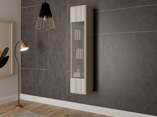 PhilModern WIT szklo Rippuv vitriinkapp,Cashmere