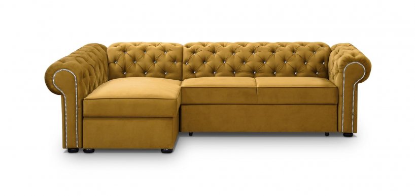 VAL/ XL z.f.sp pr.bok Chesterfield (стеклянные пуговицы) Угловой диван
