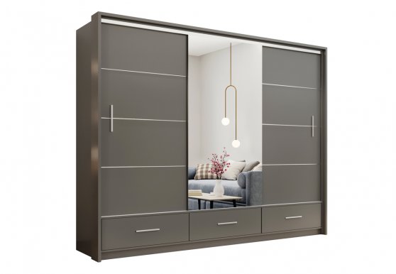 MARSYLIA 250 Liugustega kapp,Grafiit matt