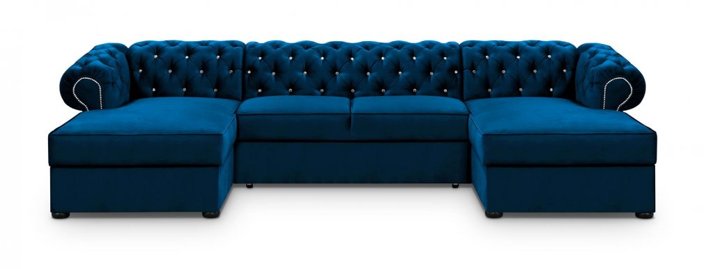 VAL/ z f sp Chesterfield (glass buttons) U Shape Corner sofa