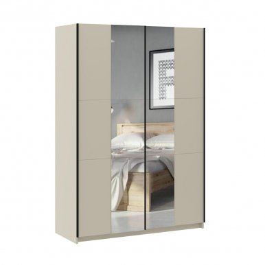 INT000073 Sliding wardrobe with mirror,Cashmere