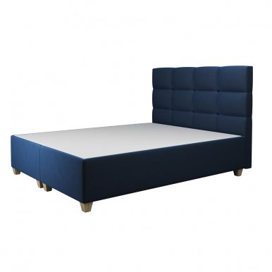 ITALIA 160x200 Двуспальная кровать с ящиком для белья (темно-синий цвета ткань Kronos 09)