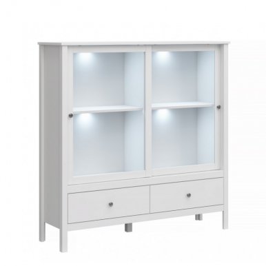 OLE-white WIT NIS 2W2S Glass-fronted cabinet