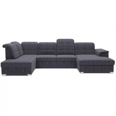 Bergamo U Shape Corner sofa Right (Dark grey fabric Viton 203)