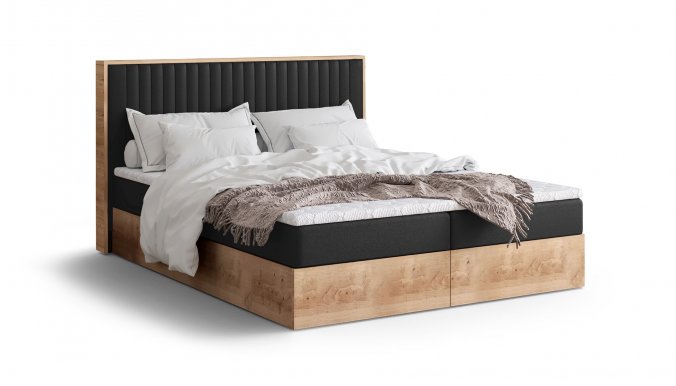 PERU bed 160x200 Двуспальная кровать с матрасом и ящиком для белья