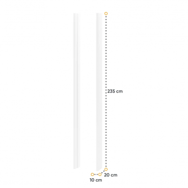 Maxi- MX-08 Рамка с LED освещением 2x L-2345 - белое