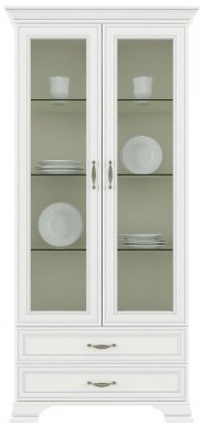 Tiffany/ 2W2S Glass-fronted cabinet