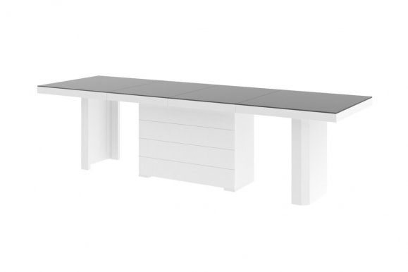 Kolos 160-412 Pikendatav laud (Valge läikiv/Top hall matt)