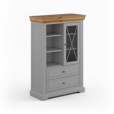 Marone Elite Grey/oak PLMEL04/S Vitriinkapp