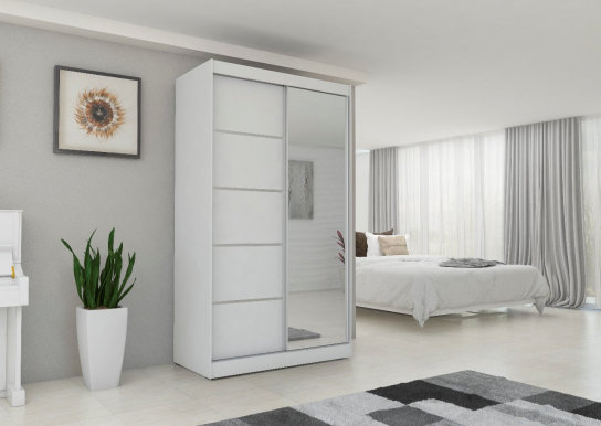 Max- Makira 120 White mat Wardrobe