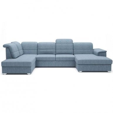 Bergamo U Shape Corner sofa Right (Blue fabric Viton 198)