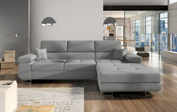 Armd 34 Corner sofa Right (Grey Cover 87/Zigzag 60)
