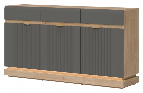 MILTON-ML 03 Комод,Cremona torro oak/grey matt