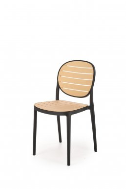 K529 Stuhl Schwarz/Natur