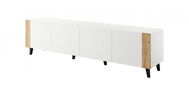 Faro- RTV 200 TV cabinet White mat/oak craft