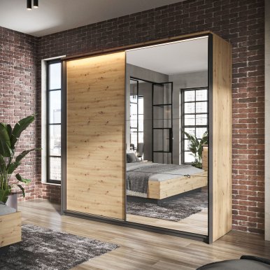 QUANT QA- QS-01 2D Sliding door wardrobe with lighting