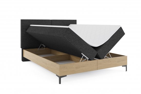 Version-1 140x200 Bett mit 2 Matratzen und Bettzeugkasten