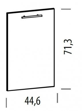 TIFANY T28 45 cm Nõudepesumasina uks