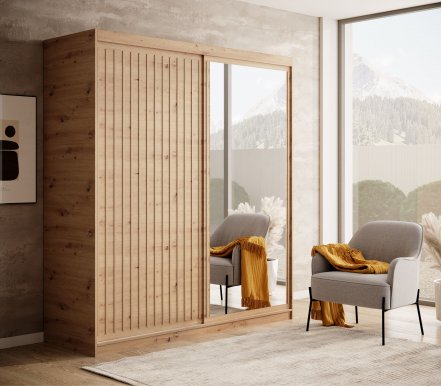 SW-DEL-A 180 cm Sliding wardrobe with mirror,Artisan