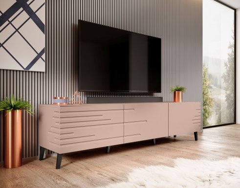 NOWA RTV TV cabinet (pink mat)