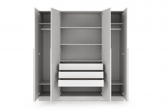 BRG SZF-1 z szuf +3 drawers Wardrobe,Platinum grey