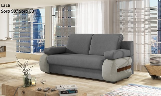 LA-18 Sofa (Soro 93/Soro 83 dark grey/light grey)