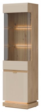 MILTON-ML 05 L/R Vitriinkapp,Cremona torro oak/cashmere matt