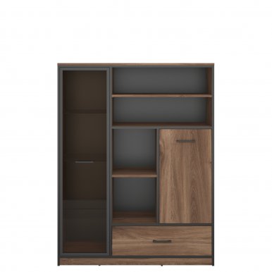 Amber WIT_NIS_1D1W1S Glass-fronted cabinet