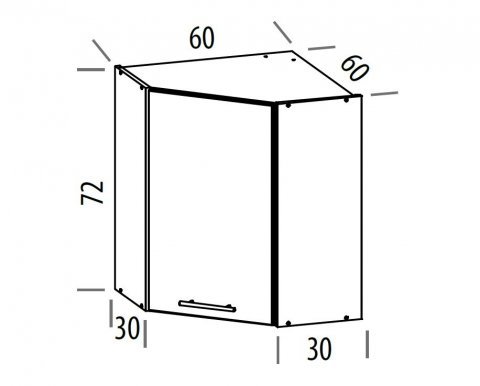 TIFANY T12/G60NW L/P Eckhängeschrank