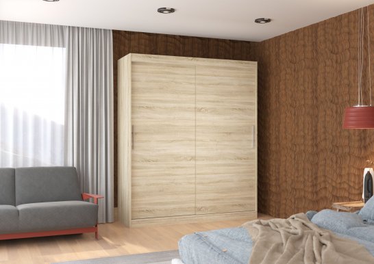 Lincoln Li05 180 Sonoma Wardrobe with sliding doors