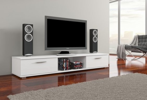 Aridea Ar04 TV-alus White mat/white gloss