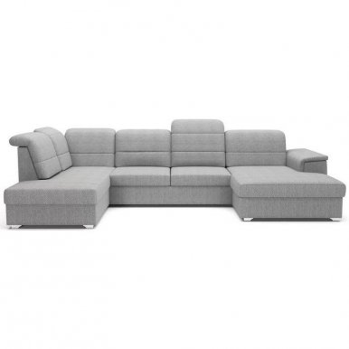 Bergamo U Shape Corner sofa Right (Light grey fabric Viton 200)