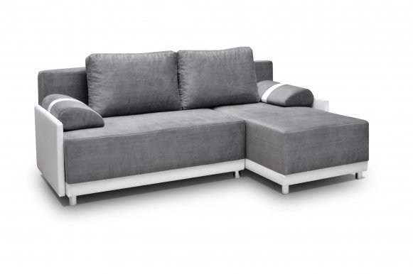 Koniglich Universal L/P Nurgadiivanvoodi (Hall kangas Cairo 36+Valge eko-nahk Soft Karo 17)