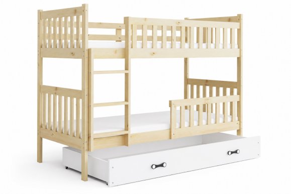 Cubus 2 Bunk bed with mattress 200x90 pine
