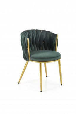 K517 Chair d.green/gold