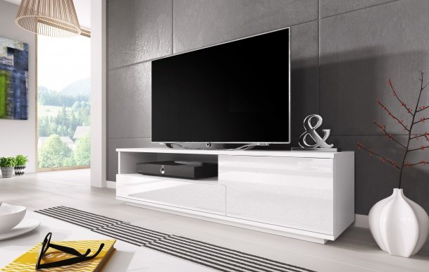 Muza TV-alus White mat/white gloss 